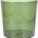 Kichvoe Clear Waste Basket, Plastic Trash Can Clear Vases Small Wastebasket Garbage Container Bin Ice Bucket for Bathroom Bedroom Kitchen Home Office Green