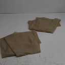 MIULEE 2 Panels Solid Color Sheer Window Curtains Elegant Window Voile Panels/Drapes/Treatment for Bedroom Living Room (54X84 Inches Beige)