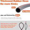 Garden Hose 10 ft 5/8,Heavy Duty Rubber Water Hose,Hybrid Durable Flexible Hose,Lightweight No Kink Hose for Outdoor Yard Lawn Condo Patio with Sprayer Nozzle and 3/4''Brass Solid Fittings