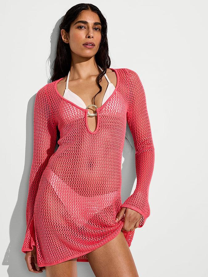Pink Bathing Suit Cover Up L