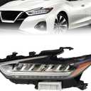NI2502269 Driver Side Headlight Compatible with Maxima S/SL/SR/SV/Platinum 2019-2021 Headlamp Left