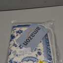 Dish Drying Mat Kitchen Counter Absorbent Blue and White Pattern Coffee Sink Mat Dish Drainer Pad 18 Inch x 24 Inch, Blue and White Pattern