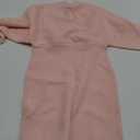 Ecavus Women's Maternity Sweater Dress Wrap V-Neck Maternity Dress for Photoshoot Baby Shower Pregnancy Outfits (Medium, Light Pink)