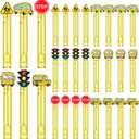 Shappy 60 Pcs Bus Driver Bubble Wands Bulk Mini Bubble Wands Party Favors Small Bubbles Birthday Party Gift for Novelty Gifts (Yellow)