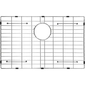 Sanycasa Stainless Steel Kitchen Sink Grid – 24-3/4” x 15-5/8” Sink Protector for Single Bowl Sinks – Rear Drain with Corner Radius 3/8", Durable Sink Grate & Drying Rack for Glassware