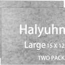 8 MM Thick Felt Furniture Pads (Non-Adhesive), 15 x 12 Gray Felt Pads for Furniture, Cuttable Furniture Pads for Hardwood Floors, Thick Square Sheets for Crafts (2 Pack)