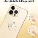 5 x [3 Pack] Screen Protector for iPhone 14 Pro,iPhone 14 Pro Camera Protector, iPhone 14 Pro Front and Back Screen Protector Tempered Glass [Anti-Scratch][New Version] Protective Film(6.1")