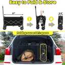 Collapsible Wagons Carts Foldable, 360lbs Portable Folding Wagon Cart with Wheels, Foldable Wagon Cart Utility for Camping, Beach, Grocery, Shopping, Sports, Garden