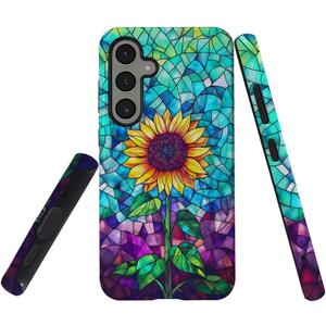 for Samsung Galaxy S23+ Case 2-in-1 Glossy All Inclusive Anti Fall Doublelayer Protection Soft TPU+PC Back Pattern Case Compatible with Samsung Galaxy S23+ 6.6inch for Girls Bright Sunflower