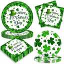 150 Pcs St. Patrick's Day Paper Plates and Napkins, 50 Sets Paper Plates for St. Patricks Day, St. Patrick's Day Perfect for St. Patricks Day Parties & Everyday Family Gatherings