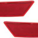 For Ford Focus Rear Reflector Unit 2012-2018 Pair Driver and Passenger Side Sedan/Hatchback 12-14 | Replacement For FO1184101, FO1185101 | BM5Z13A565B, BM5Z13A565A
