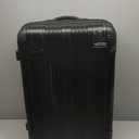 Rockland London Hardside 3 Piece Expandable Spinner Wheel Luggage Set, (20"/24"/28"), Black