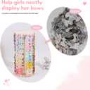 POVETIRE Bow Holder for Girls Hair Bows,Pink Hair Bow Organizer, Hair Clips Stand Hair Accessories Rack Display Decors Baby Nursery Toddler Girls Room-Log Pink