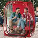 WeatherPod The Original Shark Tank MyPod 1-2 Person Pop-Up Pod - Stay Warm, Dry, and Out of The Sun - Weather Pod for Sports, Rain, or Wind (Black, 46" L x 46" W x 59" H)