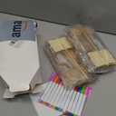 20PCS Wood Mini Chalkboard Sign and Replacement Stickers, Food Labels for Party Buffet,Blackboard for Message Board Signs,Weddings Place Cards, Birthday Party