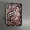 USB-C Earbuds Rose Gold, Type-C in-Ear Headphones Wired, Stereo Bass Pink Earphones with Micphone and Volume Control Compatible with iPhone 15, Samsung, Google Pixel Smartphones