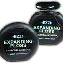 Woven Expanding Dental Floss | Fluffy & Textured w/Charcoal & Xylitol to Optimally Clean Gums | Mint | Thick & 109 Yards