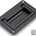 YUDTKK Zinc Alloy Recessed Pull Handle Container Handle Black Flush Lift Recessed Door Handle,4.33 Inch,1 Pack