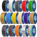 PETG Filament 16KG Color Mix Bundle – 16 Rolls Bundle, 1.75mm ±0.03mm High Precision, High Toughness & Heat Resistance, Compatible with FDM 3D Printers