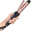 Travel Curling Iron 5 Adjustable Temp, 1 Inch Mini Curling Iron Travel Size with LED Display, Ceramic Mini Hair Curler with Keratin and Argan Oil Infuse, Dual Voltage