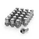 Richeer 24Pcs M12x1.5 OEM Factory Style Lug Nuts for Tacoma, 4Runner, FJ Cruiser, GX460, GX470, Mag Washer Style, 1.85 inch Tall - 13/16"(21mm) Hex, 12x1.5 Chrome Lug Nuts (Silver)