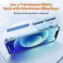 3 x for iPhone 12 Phone Case, Shockproof for iPhone 12 Pro Case, Military Grade Drop Protection, Protective Hard Back Slim Translucent Case, Sierra Blue