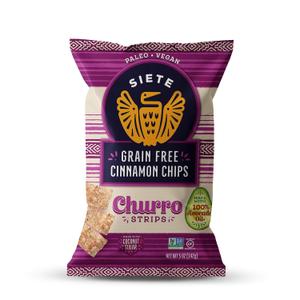 Siete Grain Free Cinnamon Churro Strips, 5 oz Bag (1 Pack) - Dairy Free, Paleo, Vegan, Non-GMO, Gluten Free (EXP 09/15/25)