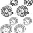 GE Drip Pans and Stove Burner Element Unit Set, Perfectly Fit WB30M1 & WB30M2 -Replacement for GE Hotpoint Stove Top