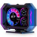 ACECAR OBD2 Gauge Display Car HUD Head Up Display Multi-Function Tachometer Digital OBDII Speedometer with Car Speed MPH Altitude Driving Direction Slope Meter for Most Vehicles After 2008