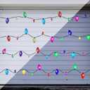 Outus 190 Pcs Christmas Car Refrigerator Decoration Magnets Bulk Reflective Light Shaped Car Stickers Xmas Magnets for Cruise Ship Garage Door Decor (2.8 x 1.4 Inches and 5 x 2.7 Inches,Dark Color)