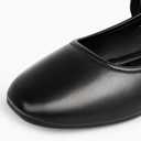 Mary Jane Shoes Women FlatsSquare Toe Black Flats - Ballet Flats for Women - Comfortable Ankle Strap Flats