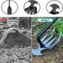 Weed Puller Tool, Weeding Artifact Uprooting Removal Tool, 4 Teethes Dual Purpose Manual Weeders, Multifunctional Tools for Garden Weeding (2PCS 12IN)