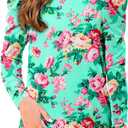 storeofbaby Girls Puff Long Sleeve Shirts Round Neck Tunic Tops Casual Blouses 5-14 Years (Green, XXL)