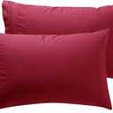Nestl Burgundy King Pillow Cases 2 Soft King Size Pillow Case, 1800 Brushed Microfiber Pillowcases, Envelope Closure Pillowcase, King Pillow Covers, King Size Pillow Cases Set of 2, 20x40 Inches