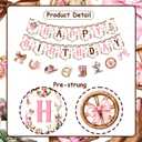 Cowgirl Bow Birthday Party Decorations Pink Cowgirl Bow Happy Birthday Banner Garland Western Hat and Boots Cupcake Cake Toppers for Western Boots Bday Party Supplies