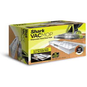 Shark VACMOP Disposable Hard Floor Pad Refills, Compatible with VM252 & VM180, No-Touch Disposal, for use on All Sealed Floors - Stone, Hardwood, Laminate & Tile, (46 Count Total), VMP46