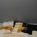 KAIOUS Black and Gold Pillow Covers, Black Gold Beige Decorative Throw Pillow Covers for Couch Sofa Bed Living Room Bedroom 18x18 Inches Set of 2