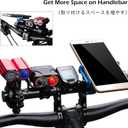 TRIWONDER Bike Handlebar Extender Aluminum Alloy Single Bicycle Handlebar Extension Double Clamp Bike Bracket for Holding Motorcycle E-Bike Lamp Speedometer GPS (Aluminum Alloy - Single clamp - 10cm)
