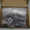 Roowest 10 Pcs Mini Wooden Christmas Tree Wood Christmas Tree Small Figurine Neutral Modern Farmhouse Xmas Table Decorations Xmas Tabletop Centerpiece Ornaments for Crafts Home Office(Black and White)