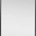 Modern Arch Aluminum Floor Easel Mirror with Anti-Slip Hardware, 17" W  58" H(Black)