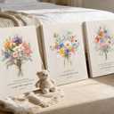 3Pcs Christian Floral Scripture Canvas Wall Art Boho Wildflowers Bible Verse Painting Picture Wall Decor Inspirational Psalms Poster Print Artwork for Living Room Bedroom Home Decoration 12x16in