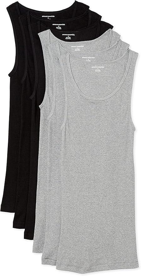 Men's Slim Fit Breathable Cotton Tank Undershirts, Pack of 6