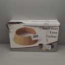 42in Extra Large Christmas Tree Collar - Wicker Woven Tree Collars for Artificial Trees - Handmade Rattan Rustic Farmhouse Basket for Tree Base Cover with Cord Cut-Out for 9ft 10ft 12ft Tree (Brown)