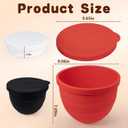 Silicone Liners for KitchenAid 5 Qt Tilt - Head Stand Mixer - Odorless, Thicker, Heat/Cold - Resistant & Non - Stick, Set of 3 with Lids