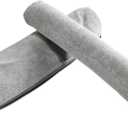 Bracelet Bangle Watch Roll Travel Pouch Jewelry Organizer, Black Gray Velvet Portable Zipper Pouch with Removable Roll Insert for Standard Size 12.5" W x 2.8" Diameter. (All Gray) (Grey)