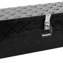 Aluminum Truck Tool Box, Heavy Duty Waterproof Truck Storage Organizer, Pickup Truck Bed RV Trailer with Side Handle, Lock and Keys (Black, 39-INCH)