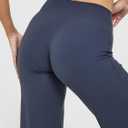 OQQ Yoga Pants Women High Waist Stretch Casual Soft Straight Leg Bottoms (Blue, XL)