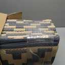 SAND MINE Reversible Mats, Plastic Straw Rug, Modern Area Rug, Large Floor Mat and Rug for Outdoors, RV, Patio, Backyard, Deck, Picnic, Beach, Trailer, Camping (10' x 20', Grey Tan Lattice)