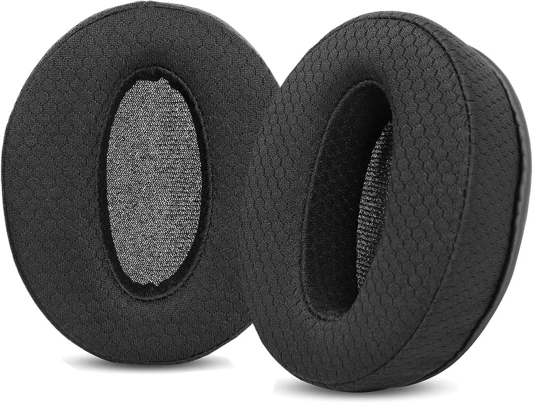 HA-NC100 Ear Pads Cushion Earpads Replacement Compatible with JVC HA-NC100 HA NC100 Noise Canceling Headphones Upgrade Fabric Black