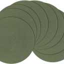 SHACOS Round Placemats Set of 8 Washable 15 inch Round Table Mats Cotton Polyester Woven Braided Place Mats for Dining Table Wedding Party Decor (Olive Green, 8)